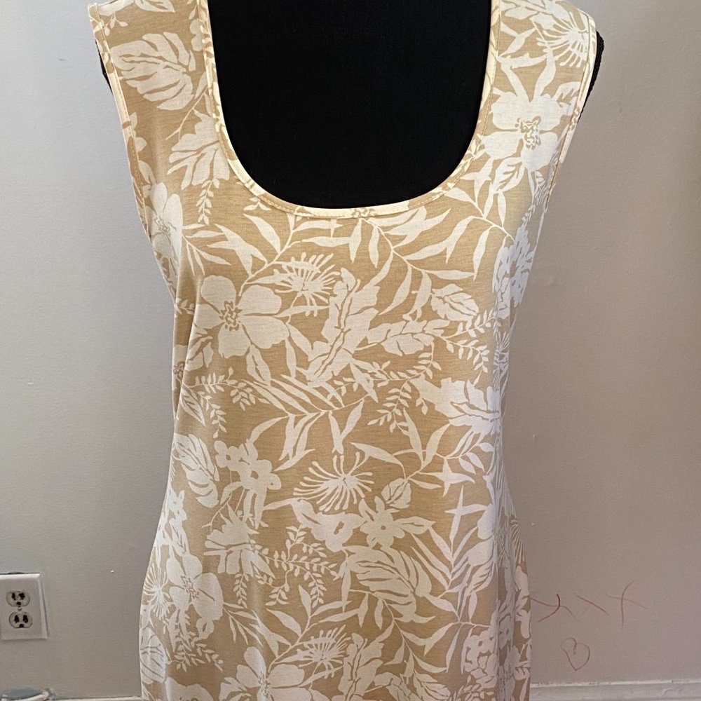 Vintage Beige Floor Length Dress + Tie Around